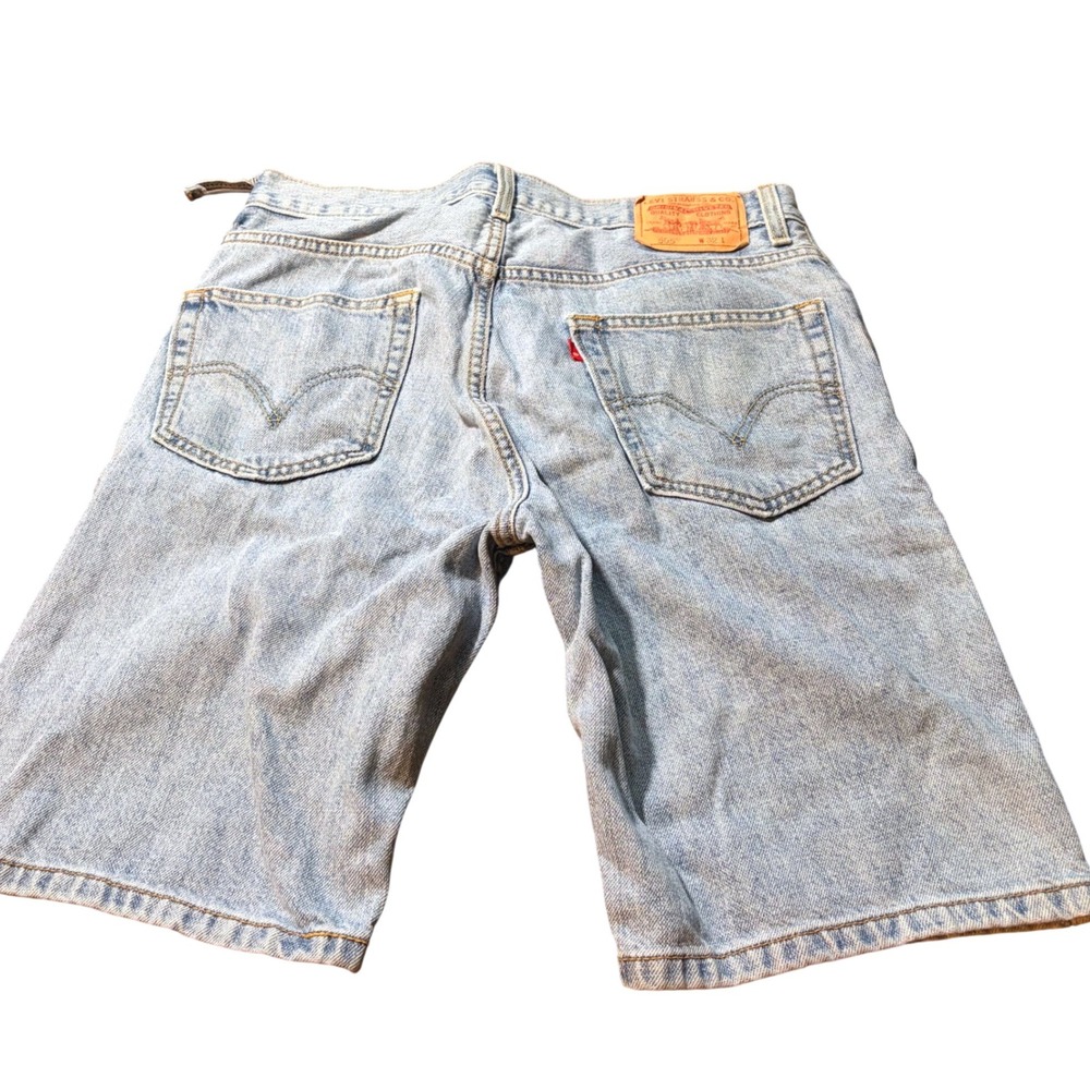 Y2K Baggy Jorts Levis 505 Light Wash Denim Shorts Regular Fit Blue Cotton